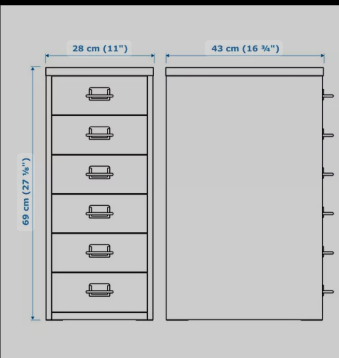Small Metal Filing Cabinet - photo 3