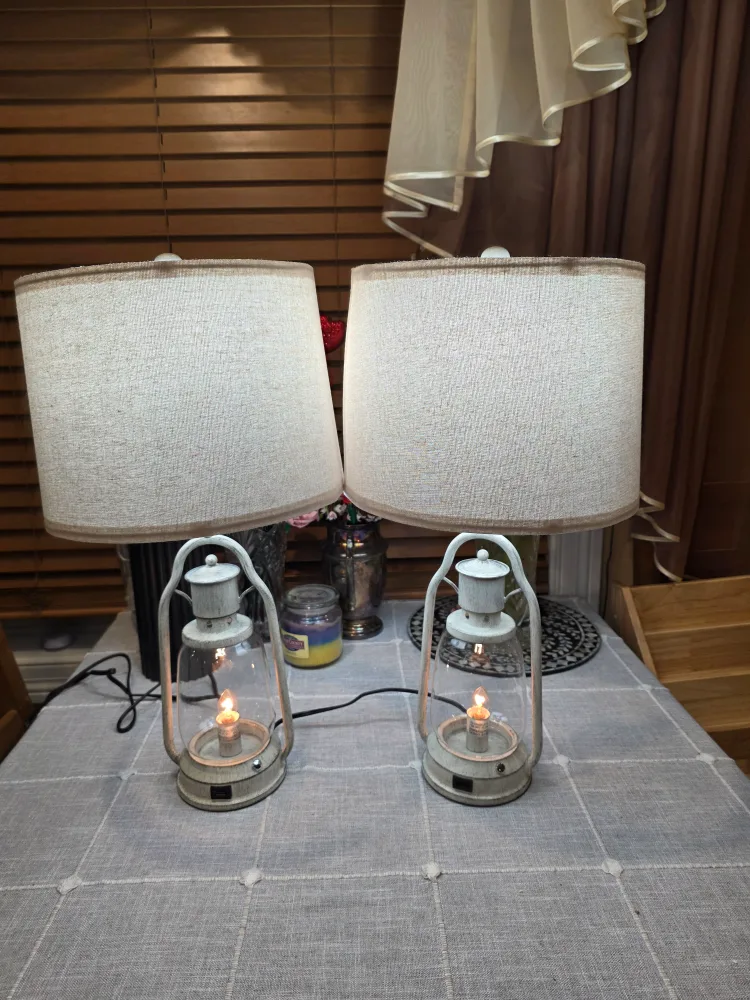 Pair of Lantern Style Table Lamps thumbnail
