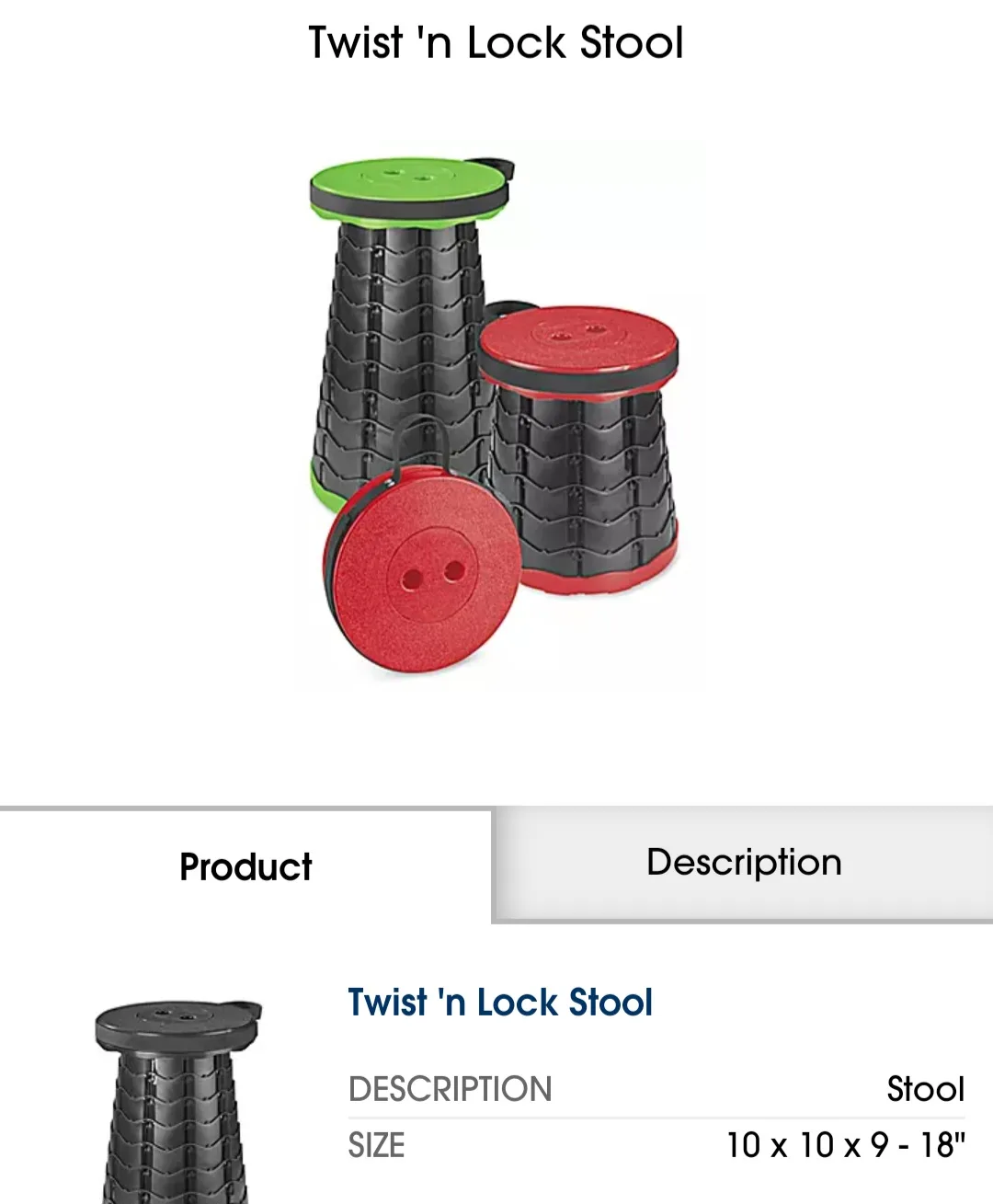 Twist 'n Lock Stool 💚 image indicator(3)