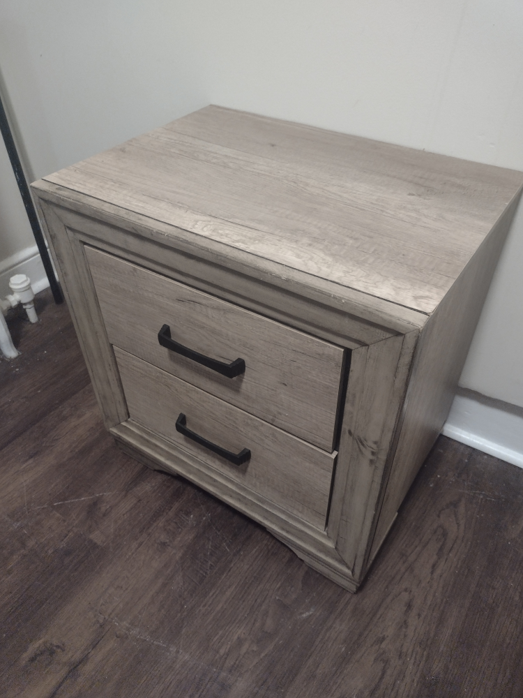 Wooden Nightstand with Drawers - photo 2