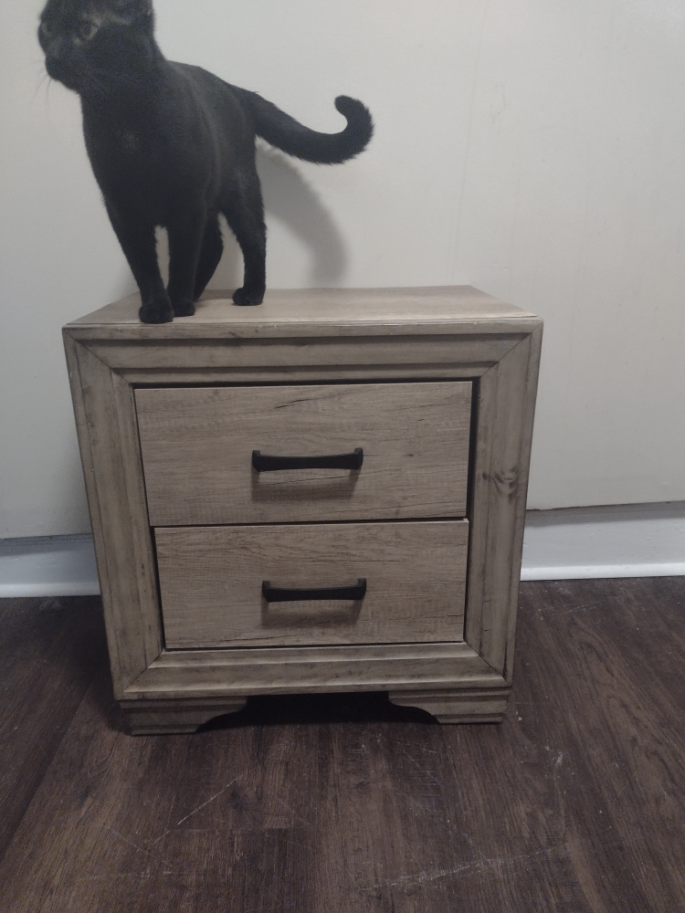 Wooden Nightstand with Drawers - photo 3
