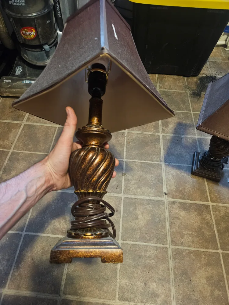 VINTAGE BRONZE LAMP BASES ANTIQUE image indicator(3)