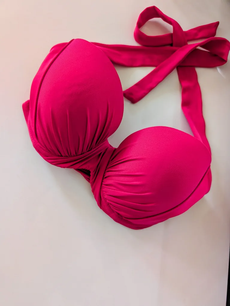 La Vie en Rose Aqua  Pink Bikini Top 💓 image indicator(2)
