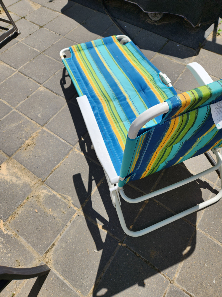 Striped Folding Beach Chair - photo 3