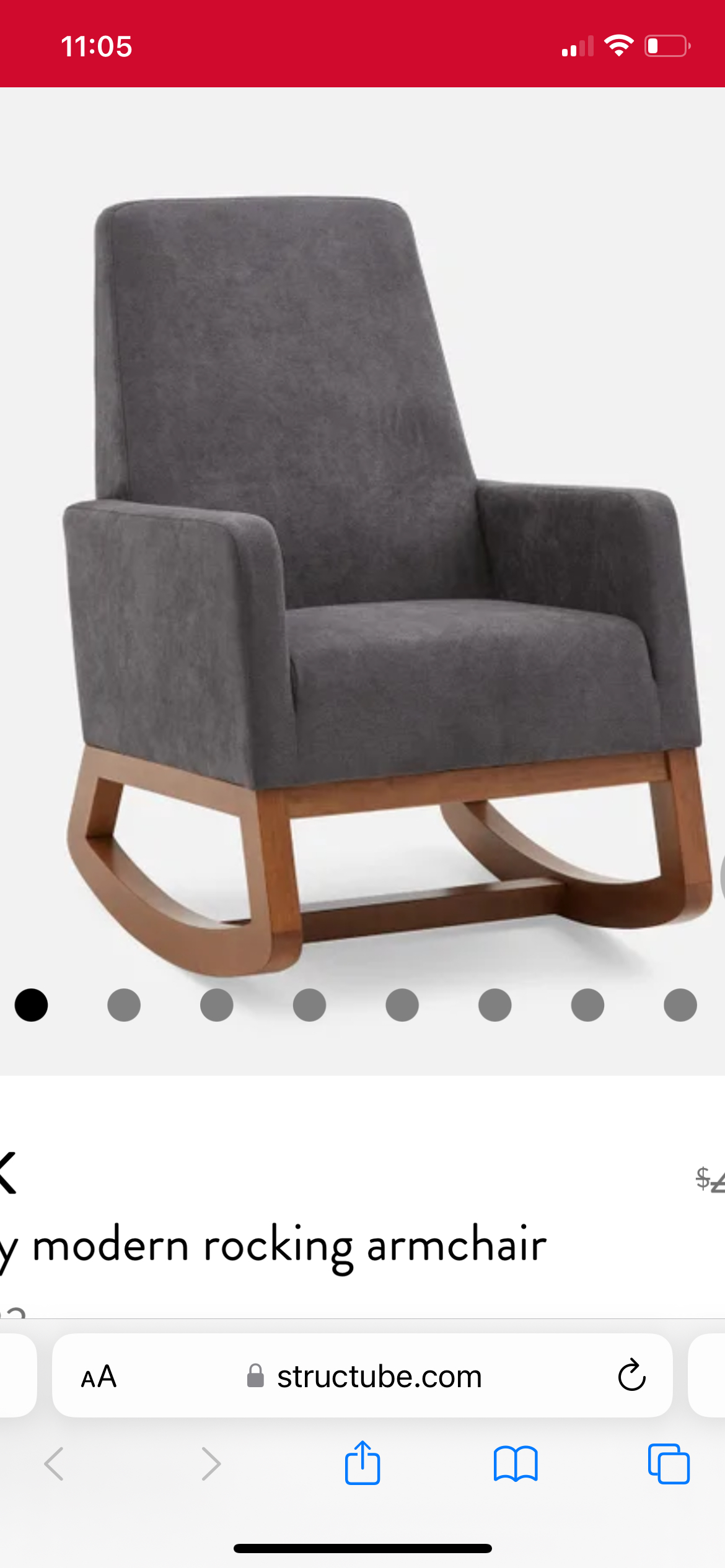 CEDRICK mid-century modern rocking armchair - photo 3
