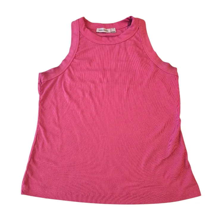 Rebel Sugar Pink Ribbed Tank Top XL thumbnail