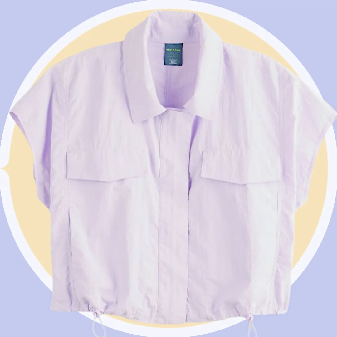 Lightweight NWT XL, XXL Crop Utility Cargo Shirt, 4 Pockets image indicator(5)