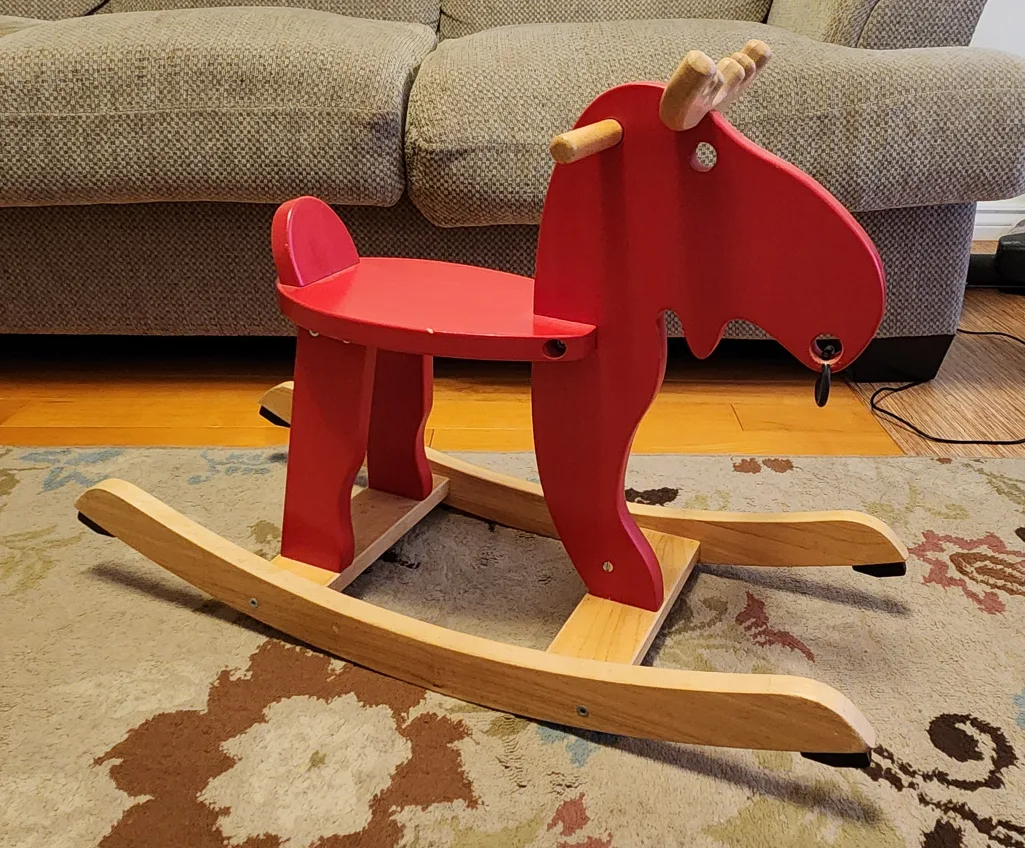 Children's rocking moose thumbnail
