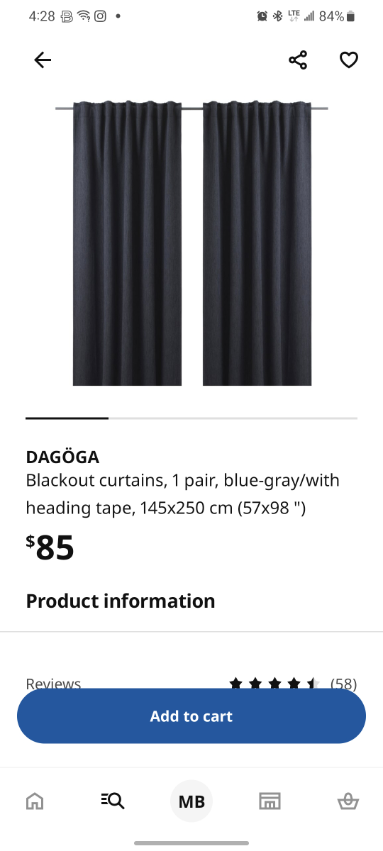 IKEA Blackout curtains