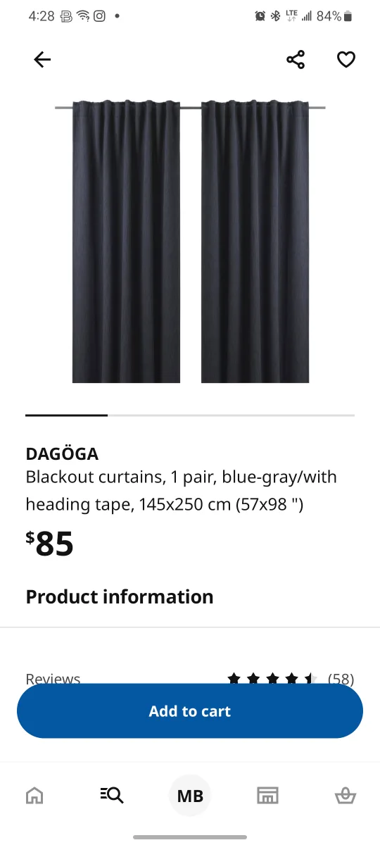 IKEA Blackout curtains thumbnail