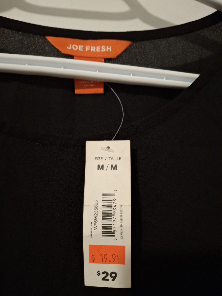 Joe Fresh Black Blouse - Size M - photo 2