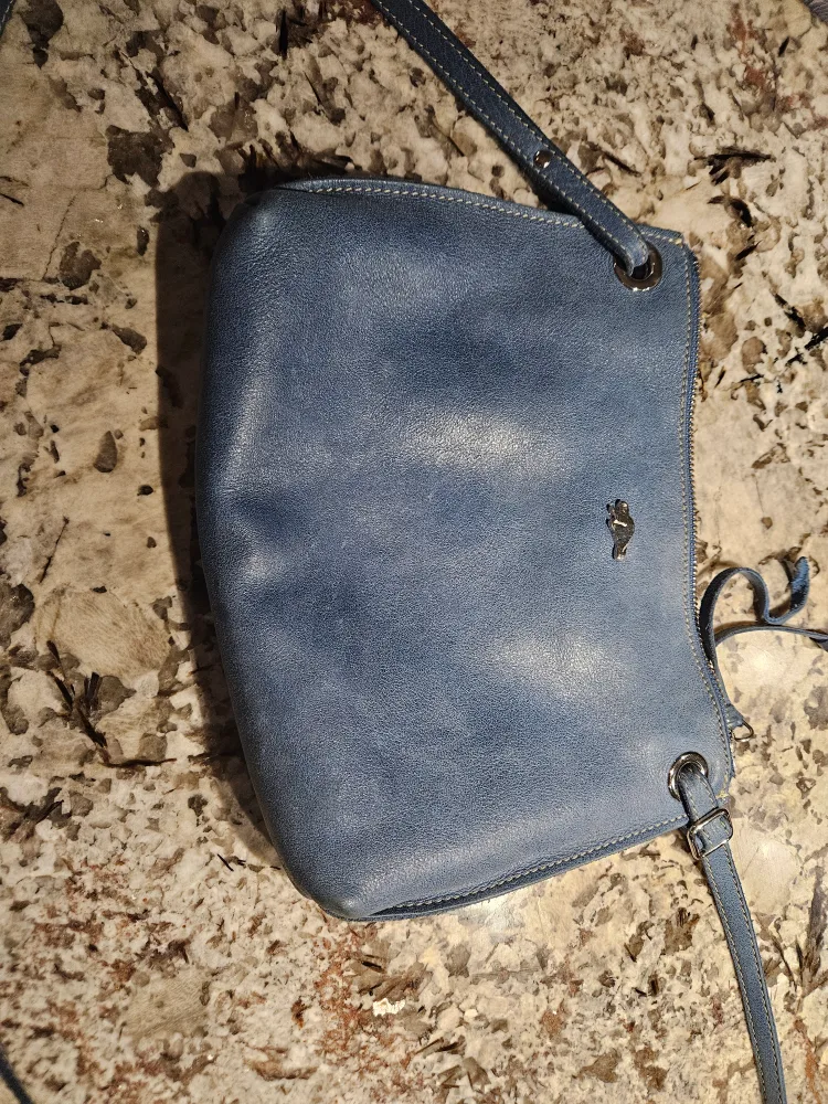 Roots Leather Crossbody Bag - Blue image indicator(2)