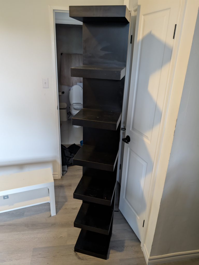 Tall Black Bookshelf