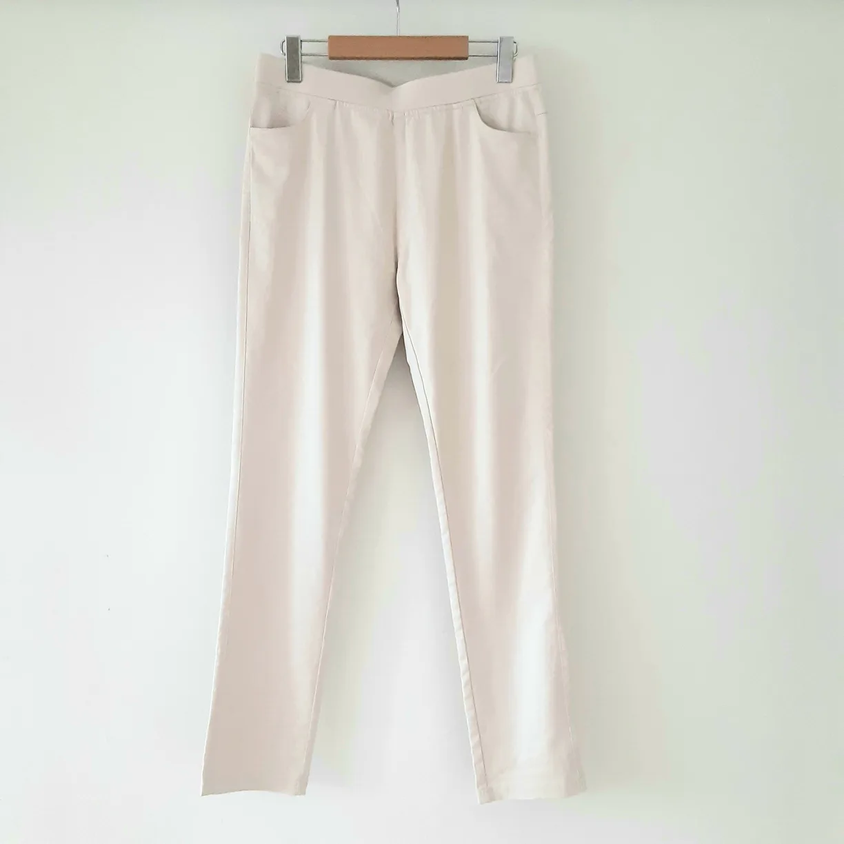Egg Shell Colour Stretchy Women's Pants Size L / M thumbnail