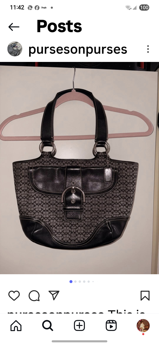 Coach Signature Jacquard Soho Buckle Tote