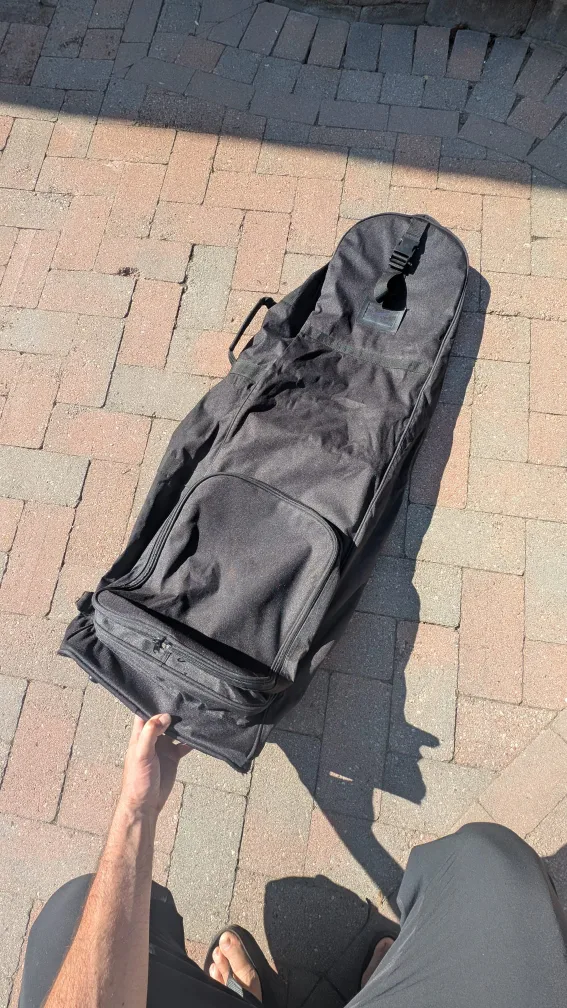 Black Golf Travel Bag with wheels thumbnail
