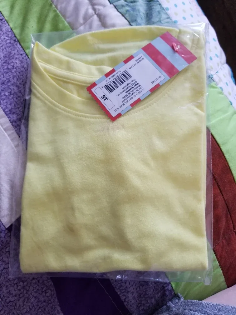 New Cat & Jack Bright Yellow T-shirt - Size 3T image indicator(3)