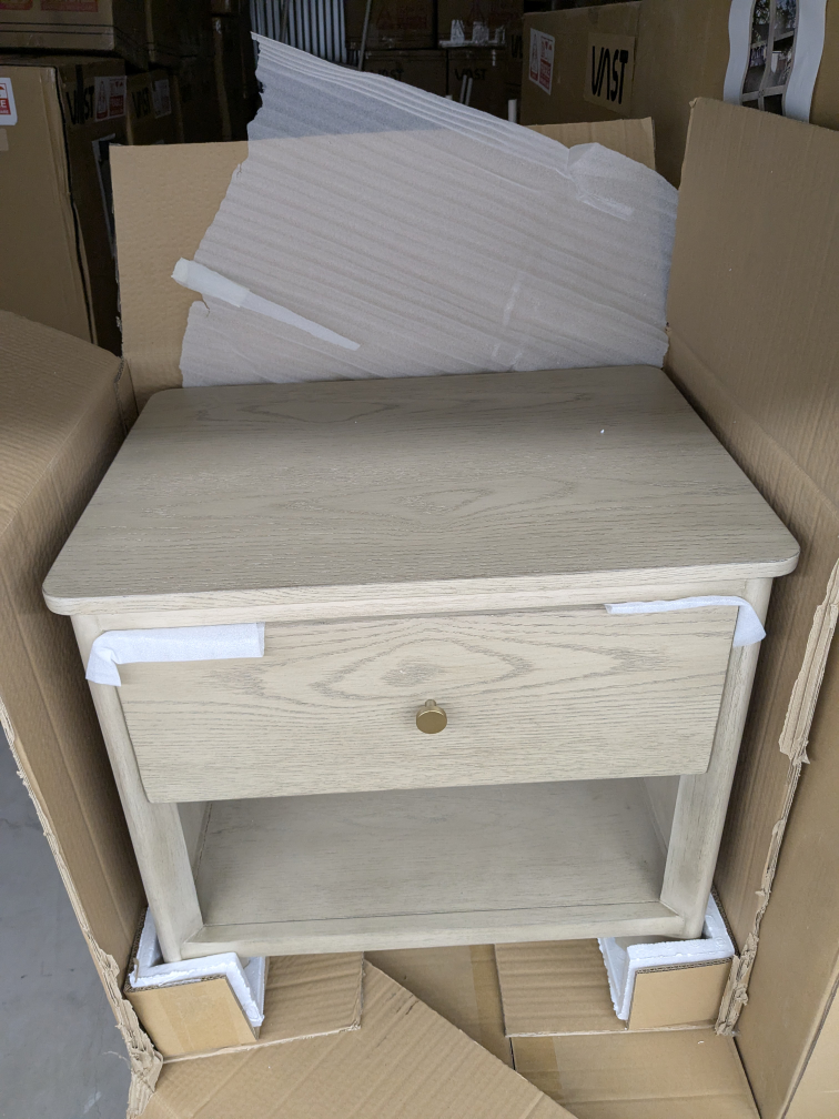 VAST Modern Nightstand Light Oak Finished - photo 2