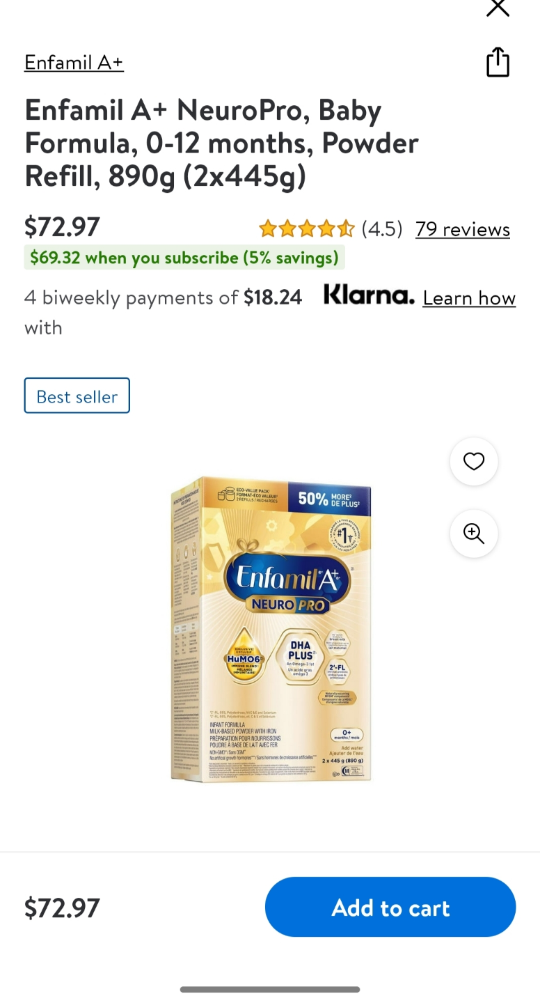 Enfamil A+ NeuroPro Baby Formula Powder Refill (2x445g) - photo 3