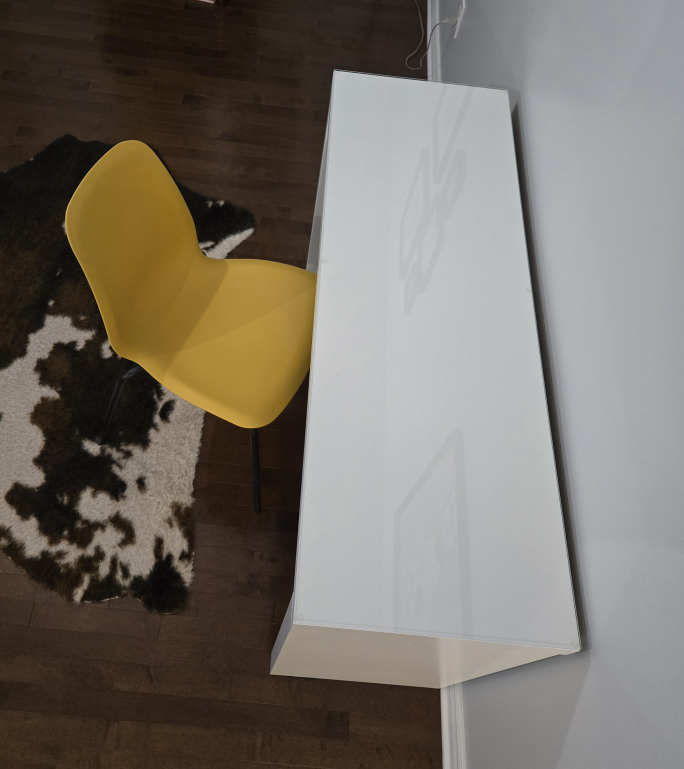 Make up/Vanity Table with Glass Top and Chair - photo 2