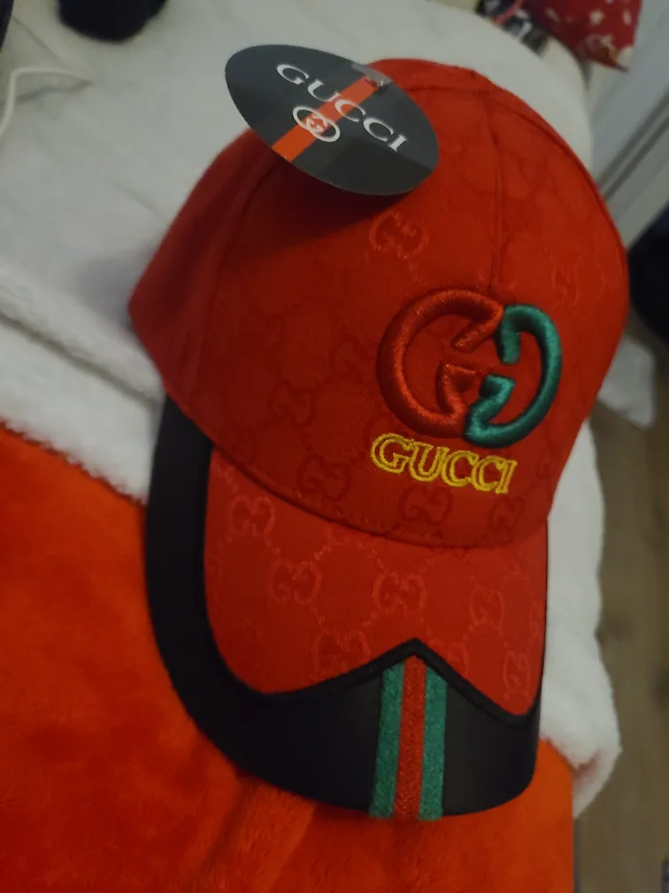 Gucci Baseball Cap - Red & Black thumbnail