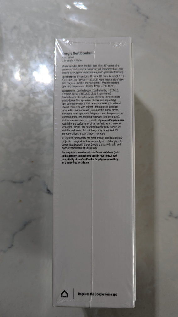 Google Nest Doorbell (Wired, 2nd Gen)- Wired Video Doorbell Cam - photo 3