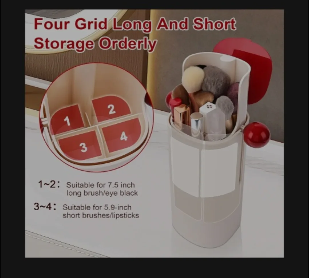 Makeup Brush Holder with Lid🥕 image indicator(10)