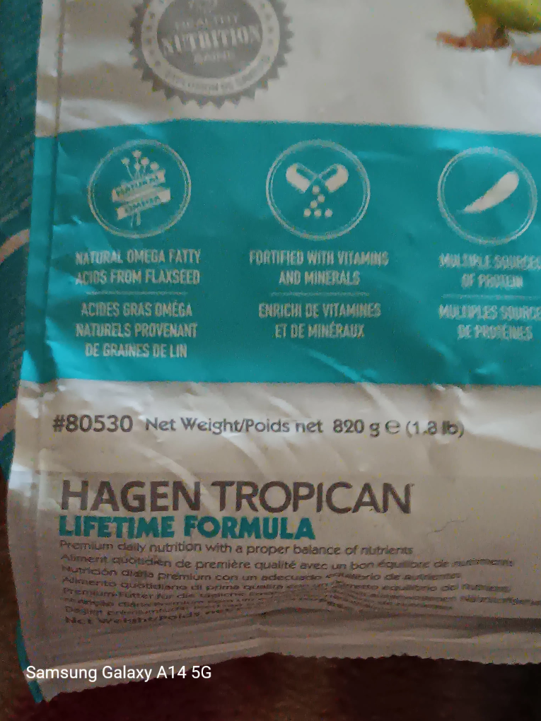 Hagen Tropican Lifetime Formula Bird Food - photo 3