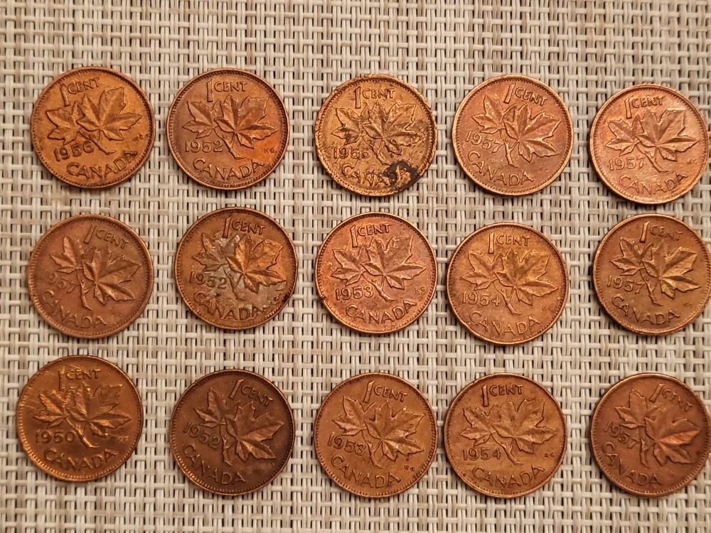1950's Canadian Pennies thumbnail