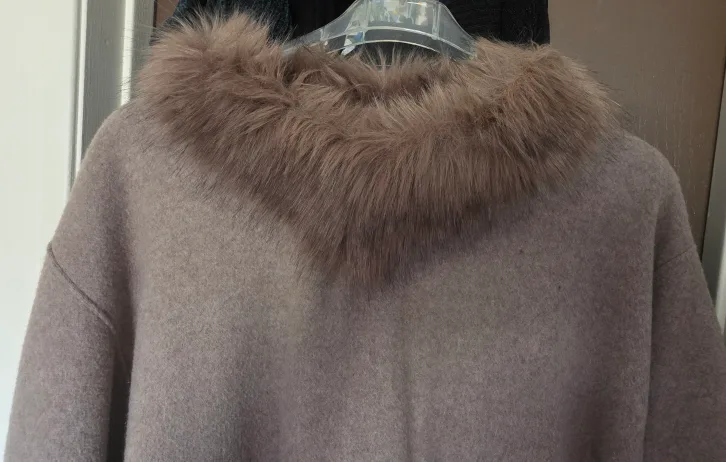 Tan Cape with Fur Collar thumbnail