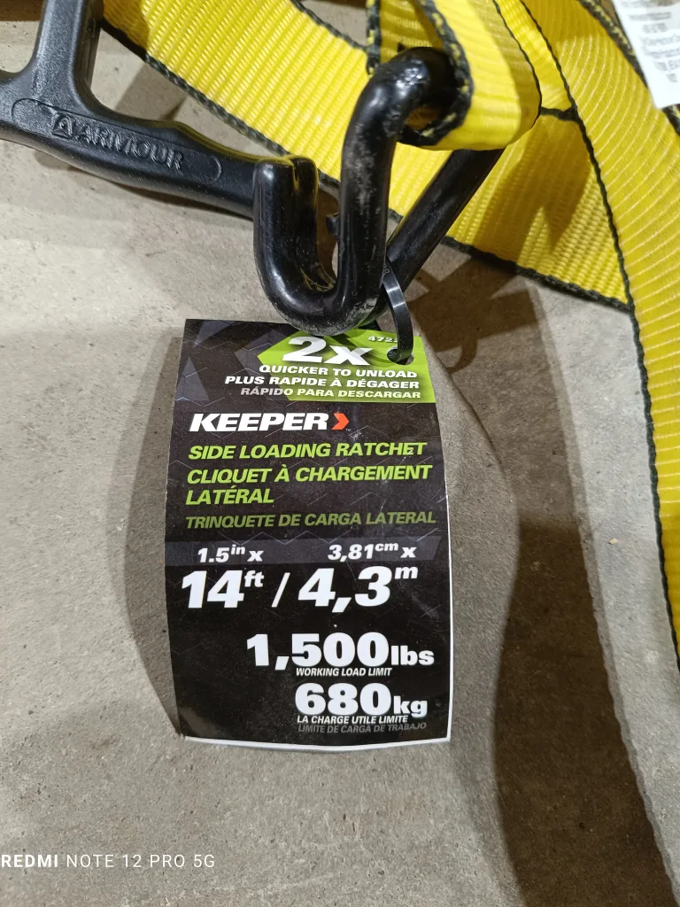 New Yellow Ratchet Tie Down Strap image indicator(6)