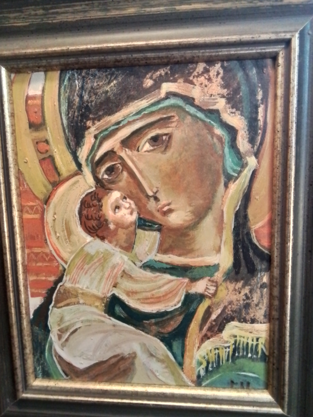 Iconic Russian Avante Garde Style Madonna & Child Oil Paining - photo 2