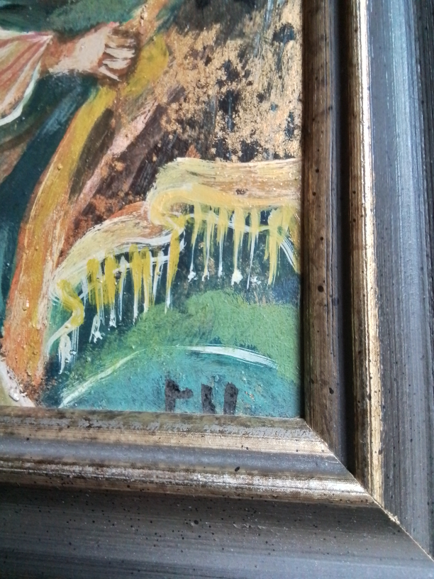 Iconic Russian Avante Garde Style Madonna & Child Oil Paining - photo 5