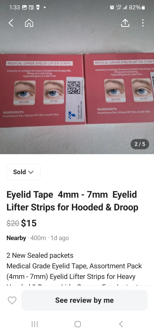 Eyelid Tape  4mm - 7mm  Eyelid Lifter Strips for Hooded & Droop image indicator(2)