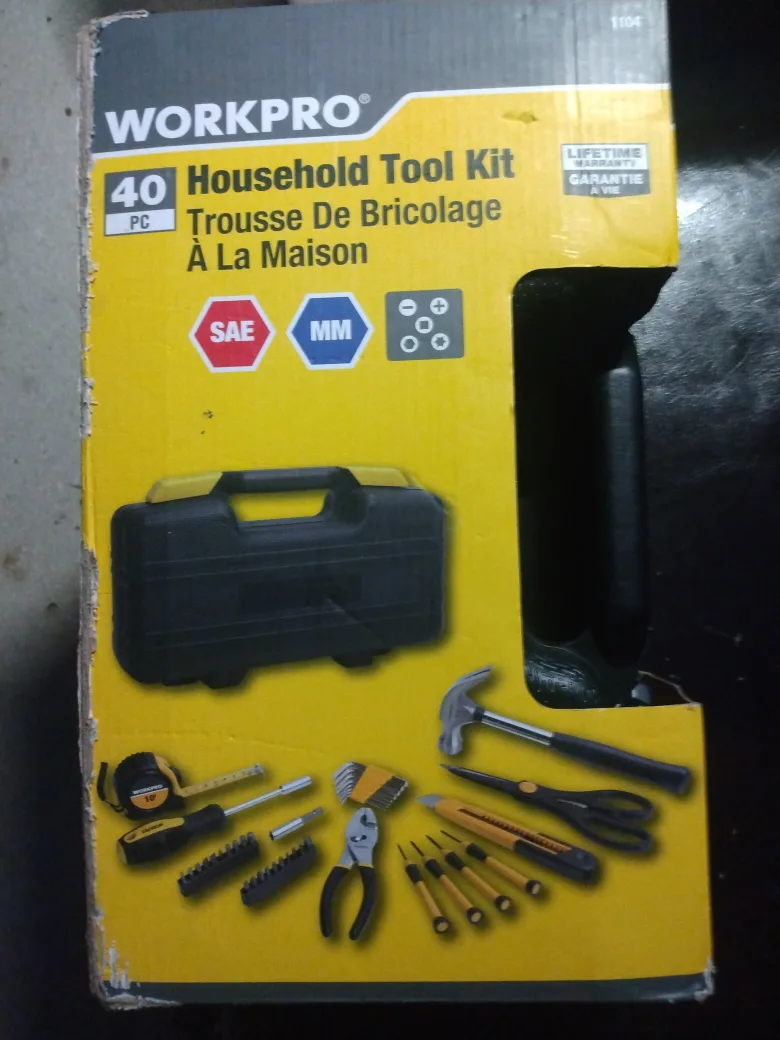 WORKPRO 40-Piece Household Tool Kit thumbnail