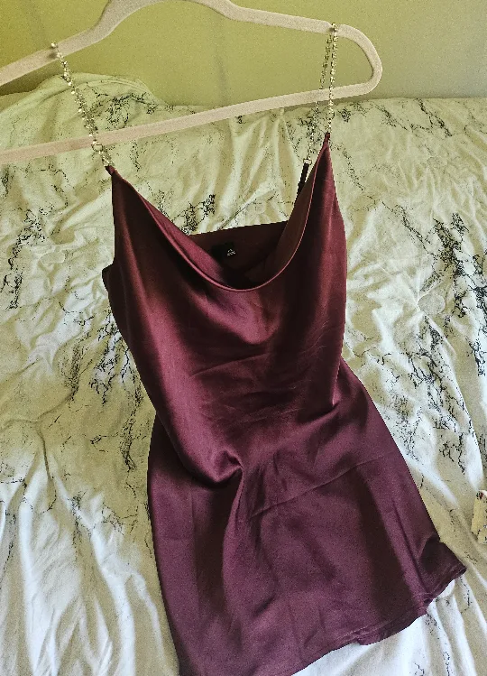 Burgundy Garage Mini Dress thumbnail
