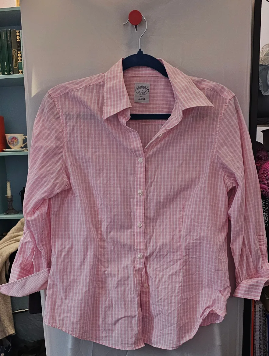 Brooks Brothers Pink Gingham Button-Up Shirt thumbnail