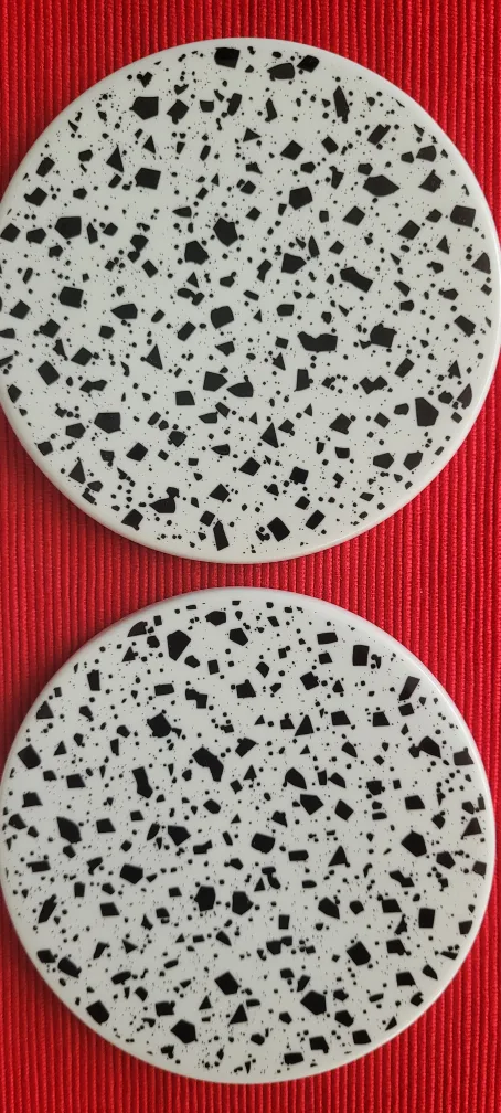 New Set of 4 Ceramic, Terrazzo Pattern Coasters image indicator(2)