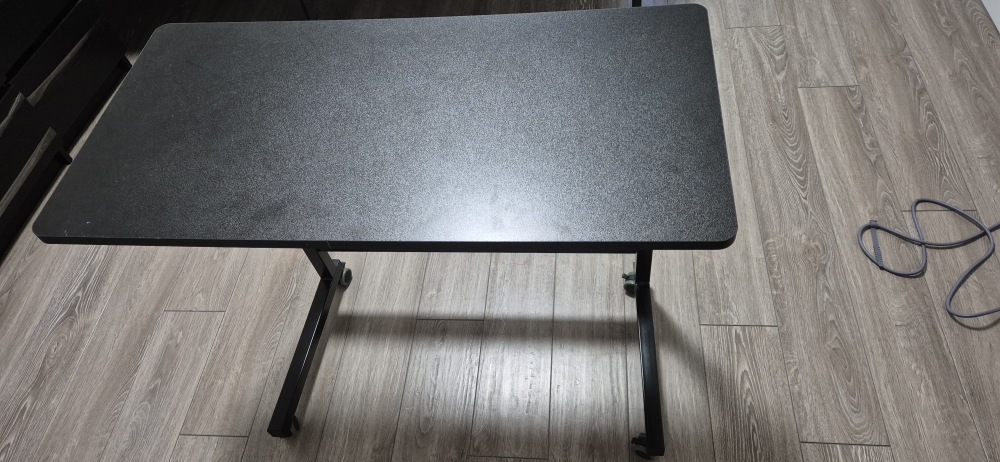 Adjustable Rolling Laptop Desk - Black