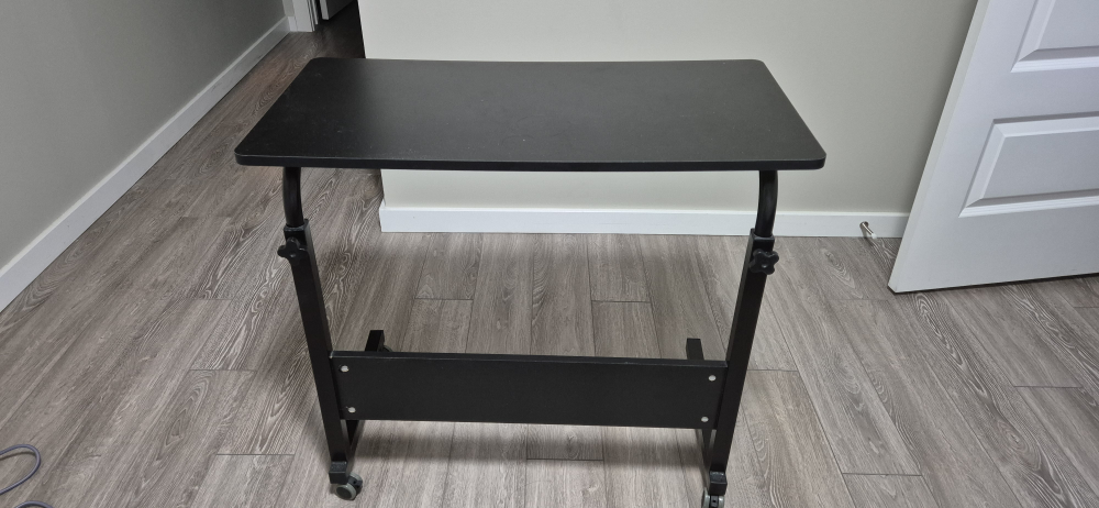 Adjustable Rolling Laptop Desk - Black - photo 2