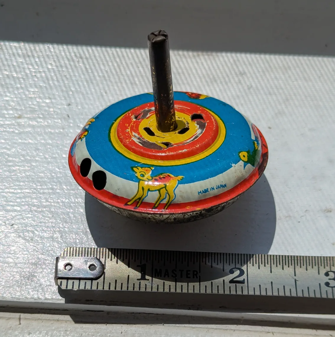 Vintage Tin Spinning Top Toy - Made in Japan 2" image indicator(4)