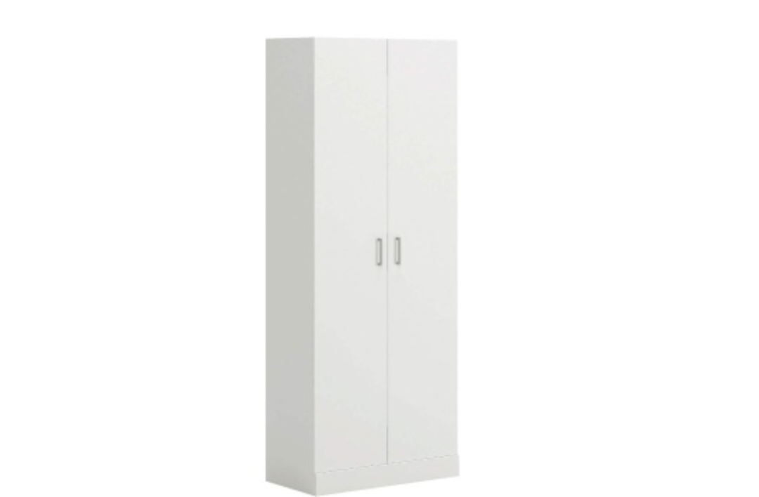 White 2-Door Wardrobe Cabinet - photo 2