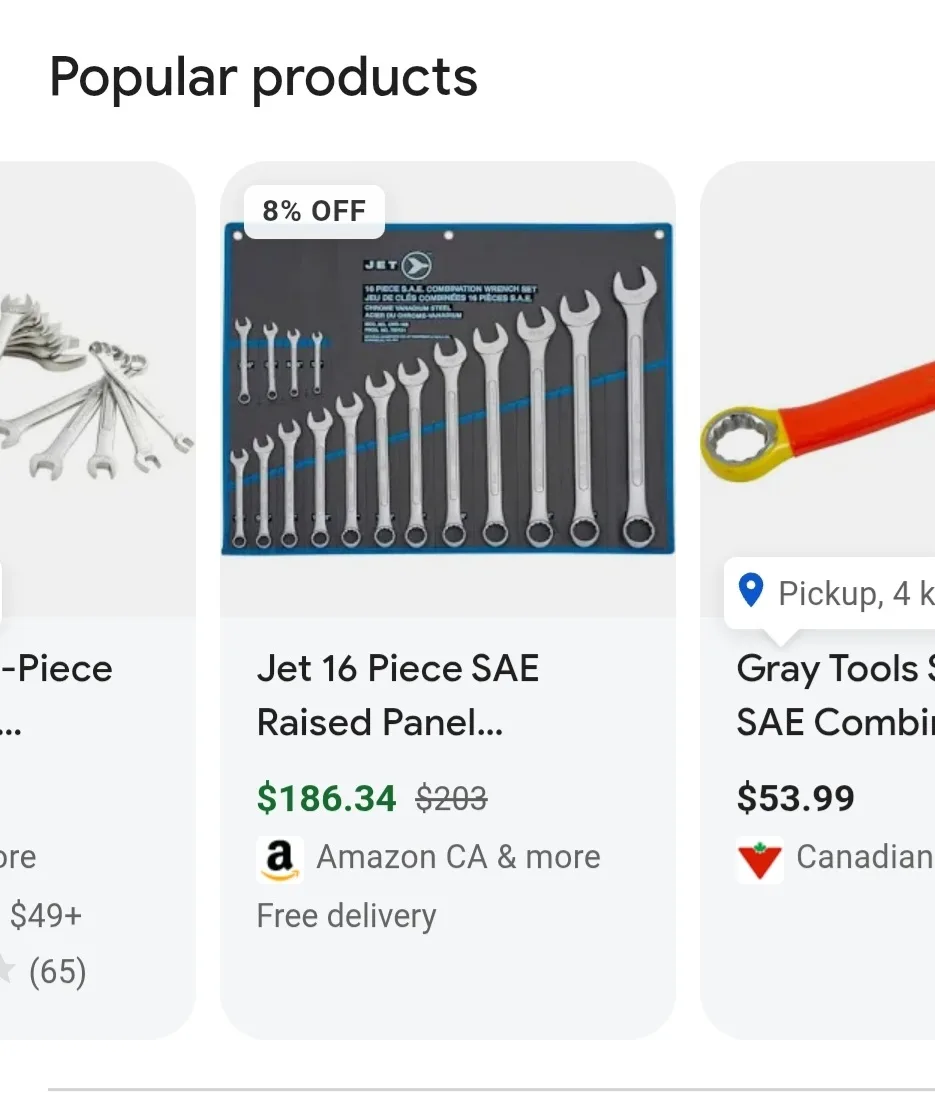 Jet 16-Piece SAE Combination Wrench Set thumbnail