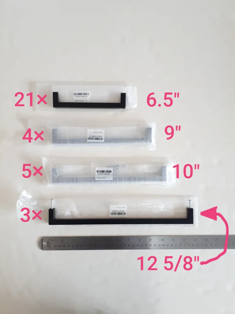 33 Black metal drawer pulls / cabinet handles NEW: 4 sizes image indicator(3)