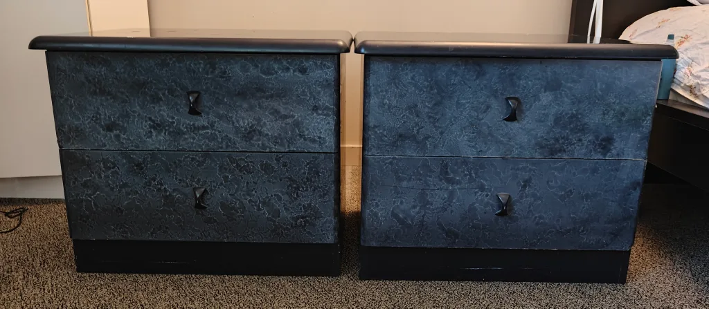 Two Navy Blue Bedside Dresser Set 💖🧡 image indicator(2)