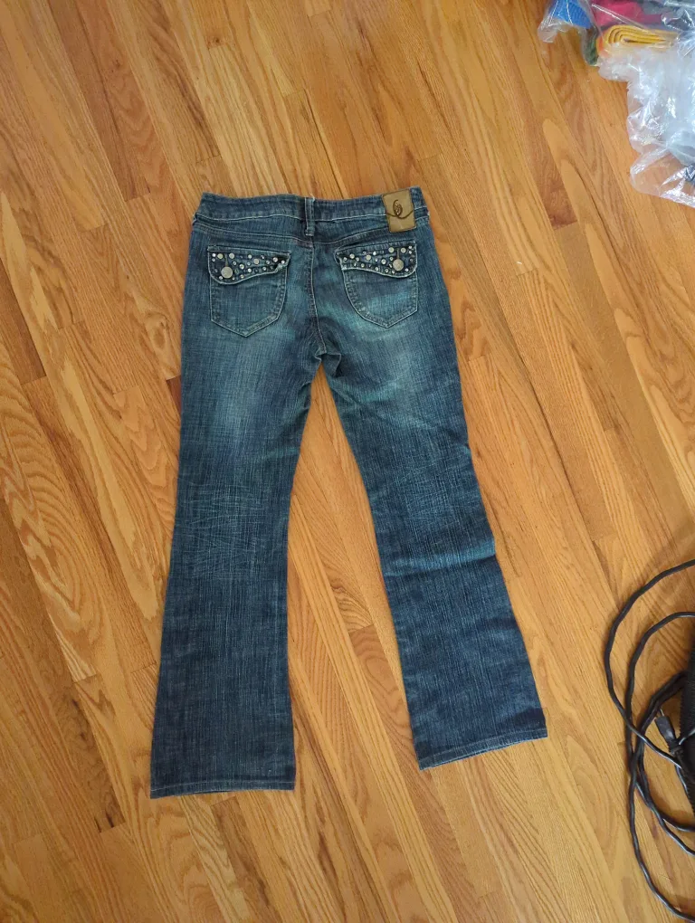 Vintage Bejeweled Flare Jeans image indicator(2)