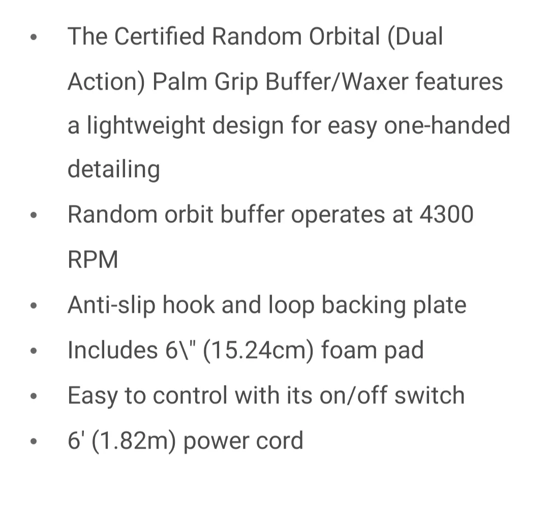 Certified Dual Action Palm Grip Buffer/Waxer image indicator(2)