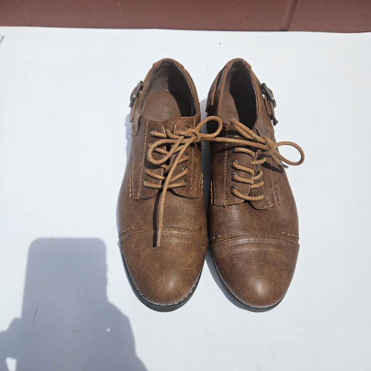 SoftMoc Loafer Style Woman's Brown lace up Shoes, Buckle Accent - photo 4