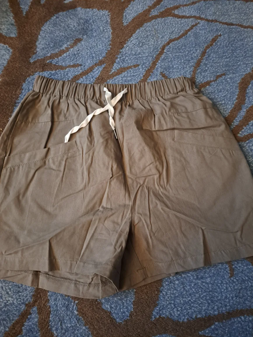 SHEIN Army Green Shorts - 65% Cotton, 35% Polyester thumbnail