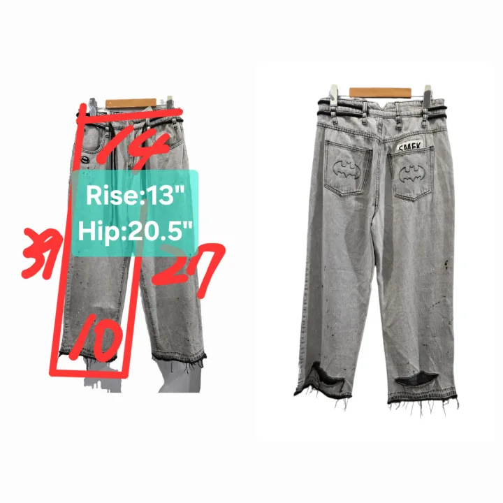 SMFK X Batman High-Rise Wide-Leg Jeans Size 26 image indicator(2)